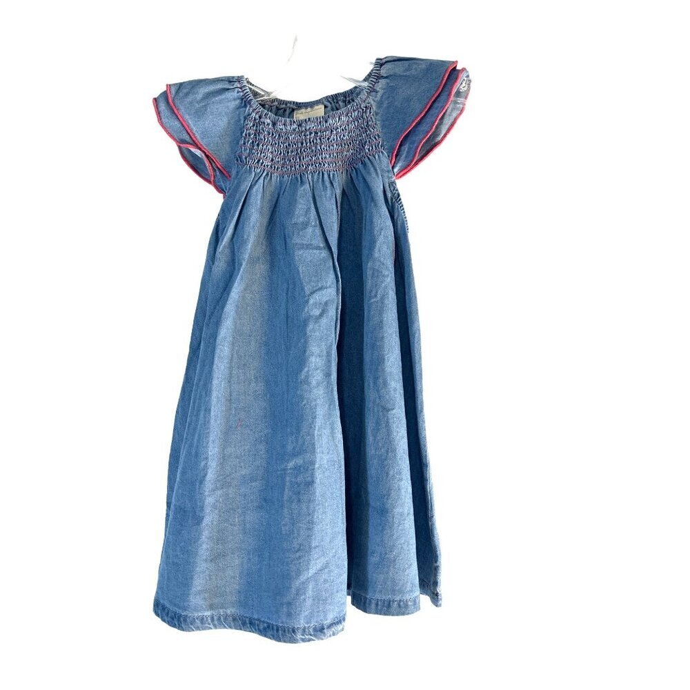 First Impressions Toddler Girls Dress Sleeveless Cinched Chest Blue/Pink Size 3T
